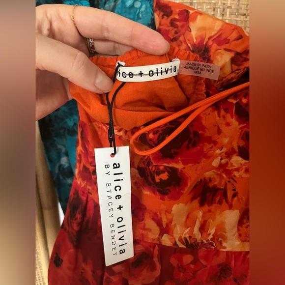 Alice + Olivia Rowen Tiered Square Neck Babydoll Dress - Picture 11 of 13